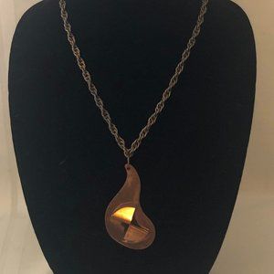 Set of 2 Handcrafted Copper & Mixed Metal Necklace & Bracelet